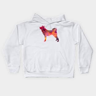 Karelian Bear Dog in watercolor Kids Hoodie